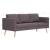 Canapea cu 3 locuri, gri taupe, material textil GartenMobel Dekor