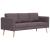 Canapea cu 3 locuri, gri taupe, material textil GartenMobel Dekor