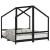 Cadru de pat pentru copii negru 2x(80x160) cm lemn masiv de pin GartenMobel Dekor