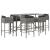 Set mobilier bar de grădină cu perne, 7 piese, gri, poliratan GartenMobel Dekor