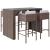 Set mobilier bar de grădină cu perne, 5 piese, maro, poliratan GartenMobel Dekor