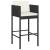 Set mobilier bar de grădină cu perne, 5 piese, negru, poliratan GartenMobel Dekor