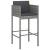 Set mobilier bar de grădină, cu perne, 5 piese, gri, poliratan GartenMobel Dekor