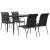 Set mobilier de grădină, 5 piese, negru, oțel și textilenă GartenMobel Dekor