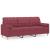 Canapea cu 3 locuri cu pernuțe, roșu vin, 180 cm, textil GartenMobel Dekor