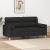 Canapea cu 2 locuri cu pernuțe, negru, 140 cm, textil GartenMobel Dekor