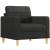 Set de canapele cu perne, 3 piese, negru, textil GartenMobel Dekor