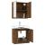 Set dulapuri de baie, 2 piese, stejar afumat, lemn prelucrat GartenMobel Dekor