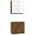 Set dulapuri de baie, 2 piese, stejar afumat, lemn prelucrat GartenMobel Dekor