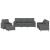 Set de canapele cu perne, 4 piese, gri închis, material textil GartenMobel Dekor