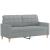 Set de canapele cu perne, 2 piese, gri deschis, textil GartenMobel Dekor