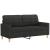 Set de canapele cu perne, 2 piese, negru, textil GartenMobel Dekor