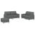 Set de canapele cu perne, 3 piese, gri închis, textil GartenMobel Dekor