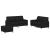 Set de canapele cu perne, 3 piese, negru, textil GartenMobel Dekor