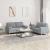 Set de canapele cu perne, 2 piese, gri deschis, material textil GartenMobel Dekor