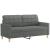 Set de canapele cu perne, 2 piese, gri închis, material textil GartenMobel Dekor