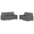 Set de canapele cu perne, 2 piese, gri închis, material textil GartenMobel Dekor
