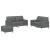 Set de canapele cu perne, 3 piese, gri închis, textil GartenMobel Dekor