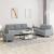 Set de canapele cu perne, 3 piese, gri deschis, textil GartenMobel Dekor