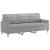Set de canapele cu perne, 2 piese, gri deschis, material textil GartenMobel Dekor