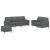 Set de canapele cu perne, 3 piese, gri închis, textil GartenMobel Dekor