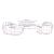 Set de canapele cu perne, 4 piese, negru, piele ecologică GartenMobel Dekor