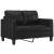 Set de canapele cu perne, 4 piese, negru, piele ecologică GartenMobel Dekor