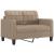 Set de canapele cu perne, 2 piese, cappuccino, piele ecologică GartenMobel Dekor