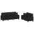 Set de canapele cu perne, 2 piese, negru, piele ecologică GartenMobel Dekor