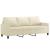 Set de canapele cu perne, 2 piese, crem, piele ecologică GartenMobel Dekor