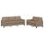 Set de canapele cu perne, 2 piese, cappuccino, piele ecologică GartenMobel Dekor