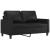 Set de canapele cu perne, 3 piese, negru, piele ecologică GartenMobel Dekor