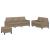 Set de canapele cu perne, 3 piese, cappuccino, piele ecologică GartenMobel Dekor