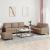Set de canapele cu perne, 3 piese, cappuccino, piele ecologică GartenMobel Dekor