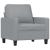 Set de canapele cu perne, 3 piese, gri deschis, textil GartenMobel Dekor