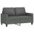 Set de canapele cu perne, 3 piese, gri închis, textil GartenMobel Dekor