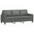 Set de canapele cu perne, 3 piese, gri închis, textil GartenMobel Dekor