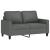 Set de canapele cu perne, 2 piese, gri închis, textil GartenMobel Dekor