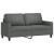Set de canapele cu perne, 2 piese, gri închis, textil GartenMobel Dekor