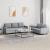 Set de canapele cu perne, 2 piese, gri deschis, textil GartenMobel Dekor