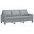 Set de canapele cu perne, 2 piese, gri deschis, textil GartenMobel Dekor