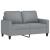 Set de canapele cu perne, 2 piese, gri deschis, textil GartenMobel Dekor