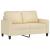 Set de canapele cu perne, 2 piese, crem, textil GartenMobel Dekor