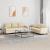 Set de canapele cu perne, 2 piese, crem, textil GartenMobel Dekor