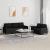 Set de canapele cu perne, 2 piese, negru, textil GartenMobel Dekor