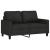 Set de canapele cu perne, 2 piese, negru, textil GartenMobel Dekor