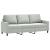 Set de canapele cu perne, 3 piese, gri deschis, catifea GartenMobel Dekor