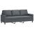 Set de canapele cu perne, 3 piese, gri închis, catifea GartenMobel Dekor