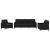 Set de canapele cu perne, 3 piese, negru, catifea GartenMobel Dekor