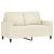 Set de canapele cu perne, 3 piese, crem, catifea GartenMobel Dekor